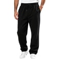thumbnail image 3 of Nestiefly Mens Baggy Sweatpants Wide Leg Drawstring Waist Straight Sweat Pant 2026 Casual Workout Gym Athletic Trousers with Pockets Black 3XL, 3 of 9
