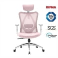 thumbnail image 1 of SIHOO M18 Office Chair, Mesh Computer Ergonomic Chair with Adjustable Lumbar Support, High Back Chair for Big and Tall, Pink, 1 of 9