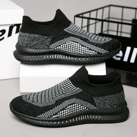 

Unisex Knit Breathable Lightweight Slip On Sneakers Men‘s Sock Shoes