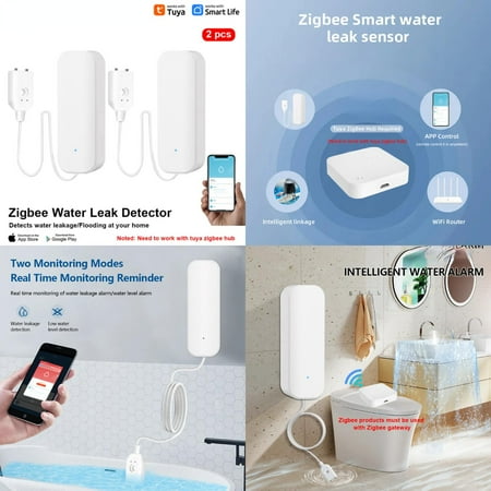

NNZHISNG Stay one step ahead of potential disasters with this groundbreaking Smart Water Leak Detector - Boasting Advanced Leakage Detection technology a reliable Overflow Alarm system