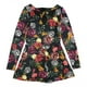 thumbnail image 1 of GUESS Mameluco con estampado floral para mujer, negro, pequeño, 1 of 2