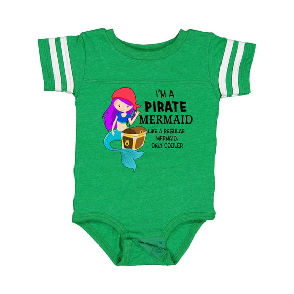 Inktastic I'm a Pirate Mermaid-like a Regular Mermaid, Only Cooler Boys or Girls Baby Bodysuit