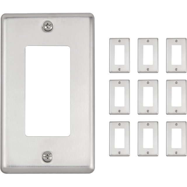 Lot de 10 Plaques Murales Décoratives pour Sortie, Acier Inoxydable, Taille Standard (Lot de 10)