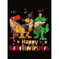 thumbnail image 2 of Camisetas de manga corta para mujer, cuello redondo, estampado floral, ajuste holgado, para verano, otoño 2025Women's Casual Round Neck Short Sleeve T-Shirt, Halloween Thanksgiving Dinosaur Graphic,, 2 of 6