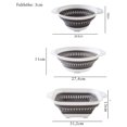 thumbnail image 2 of Colador plegable – Colador de alimentos de silicona sin BPA con asas de plástico – Cesta de drenaje de cocina para pasta y verduras, resistente al calor, plegable, resistente al calor – Apto para, 2 of 4