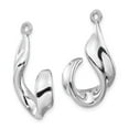 thumbnail image 2 of 14K White Gold Earring J-Hoop Women'S 27 mm 14 Twisted J Jackets, 2 of 3