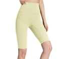 thumbnail image 3 of Feancey Tummy Control Biker Shorts for Women High Waisted Yoga Leggings Stretchy Slim Fit Gym Workout Shorts Seamless Athletic Short Pants Yellow XXL, 3 of 7