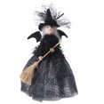 thumbnail image 3 of Muñeca Bruja Halloween Con Escoba Adorno (ala Mariposa) Púrpura, 3 of 8