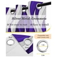 thumbnail image 5 of Purple White Moire Black Out Curtains 84 Inch Long for Living Room, Modern Abstract Art Elegant Blackout Curtain Shade Thermal Insulated Window Curtains Grommet Drapes 42"x84" 2 Panels, 5 of 8