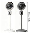 thumbnail image 2 of Whisper Quiet USB Pedestal Air Circulator Fan, 3-Speed Adjustable Height Standing Fan, Energy Efficient Stand Fan for Bedroom Home Office, 2 of 6
