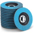 thumbnail image 1 of Flap discs pack of 10, 125mm 80 grit, zirconium corundum for sanding metal, steel, wood, 1 of 4