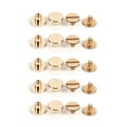 thumbnail image 1 of 5 Sets 5/6.5/8mm Brass Studs for Leather Rivet Belt DIY Gold Made of  Brass Sturdy and  Suitable for Luggage Home Textiles Shoes Easy to Use and Clean, 1 of 7