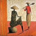 thumbnail image 2 of Rauscher, Michel 15x15 Gold Ornate Wood Framed with Double Matting Museum Art Print Titled - By The Fields, 2 of 4