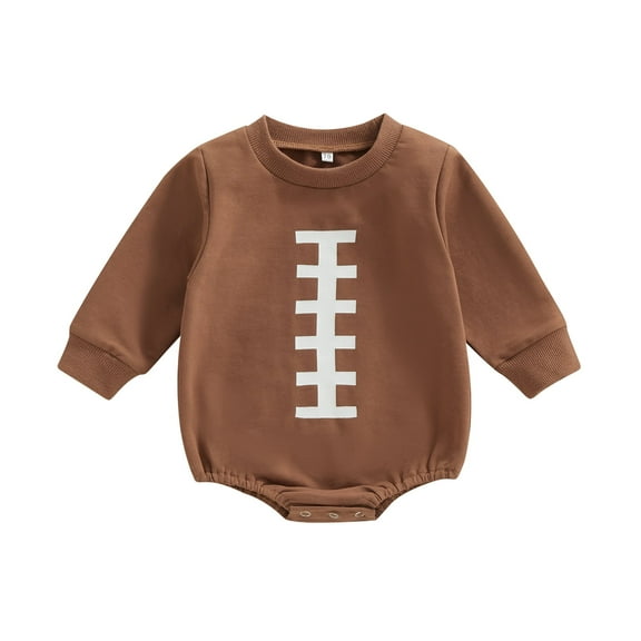 Baby Football Costume Outfit 3M 6M 12M 18M Newborn Boy Girl Game Day Onesie Bubble Sweatshirt Romper Cute Fall Clothes