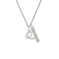 thumbnail image 2 of Delight Jewelry Silvertone Small Gelato Script Initial - Q - Silvertone Balance Bar Charm Necklace, 23", 2 of 4