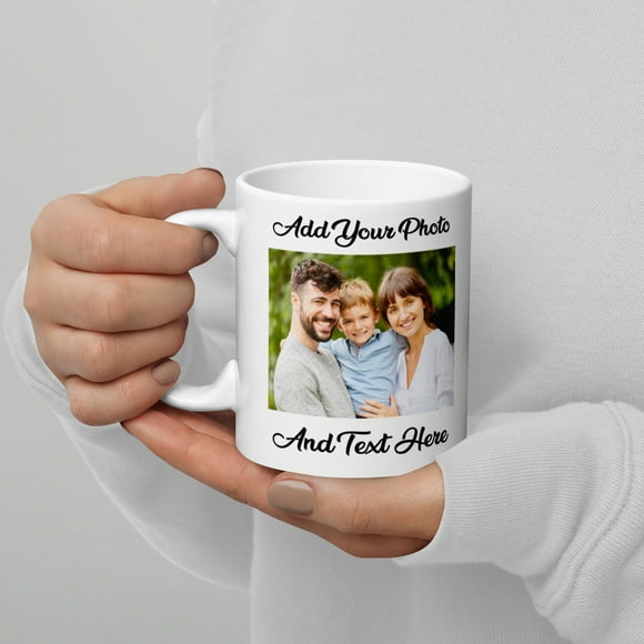 Custom Photo Coffee Mug: Personalized Picture & Text Gift