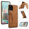 thumbnail image 1 of TOP SHE Case for Samsung Galaxy A71 4G (A715), Galaxy A71 Phone Case (6.7 Inch) - Synthetic Leather Protective Case with Card Slot / Kickstand, Slim Fit Lightweight Simple Fashion Cover (Brown), 1 of 7