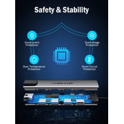 Lemorele 9 in 1 Laptops Docking Station with Gigabit Ethernet, 100W PD Charging, 4K HDMI, 5Gbps USB C/A Data Port,SD/TF Card Reader,Multiport Adapter USB C Hub for MacBook, Windows