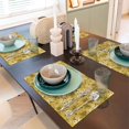 thumbnail image 6 of Placemats Set Of 4 / 6, Flower Print C Placemats For Dining Table Indoor/Outdoors Heat Resistant Washable Placemats 18" X 12", 6 of 8