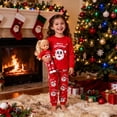 thumbnail image 6 of Girls Christmas Pajamas，Kids Long Sleeve Sleepwear with Santa Claus and Snowman Suit for Girls 2-12 Years and 18" Dolls Clothes, 6 of 7