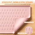 thumbnail image 5 of OTHER LOVE 28"x20" Silicone Pet Food Mat, Waterproof Non-Slip Dog Cat Bowl Mat with Raised Edge, Pink, 5 of 11