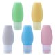 thumbnail image 1 of Botella vacía portátil de silicona para loción, crema, champú, dispensador de cosméticos, 90 ml, colores variados, 5 unidades, 1 of 7