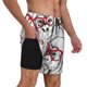 thumbnail image 2 of Balery Monkey Bañador para hombre, shorts de playa de secado rápido con entrepierna y forro de compresión-Medium, 2 of 6