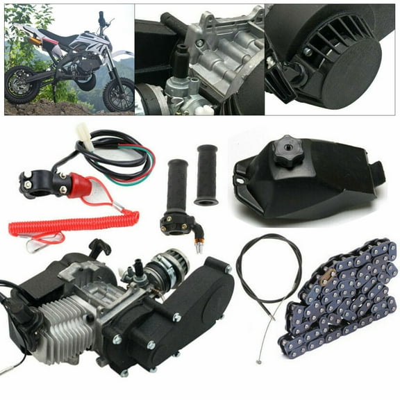 49CC 2 Stroke Engine Motor Kit Pull Start for Pocket Mini Dirt Bike ATV Scooter Applied for Most Air Cooled Mini Dirt Bikes