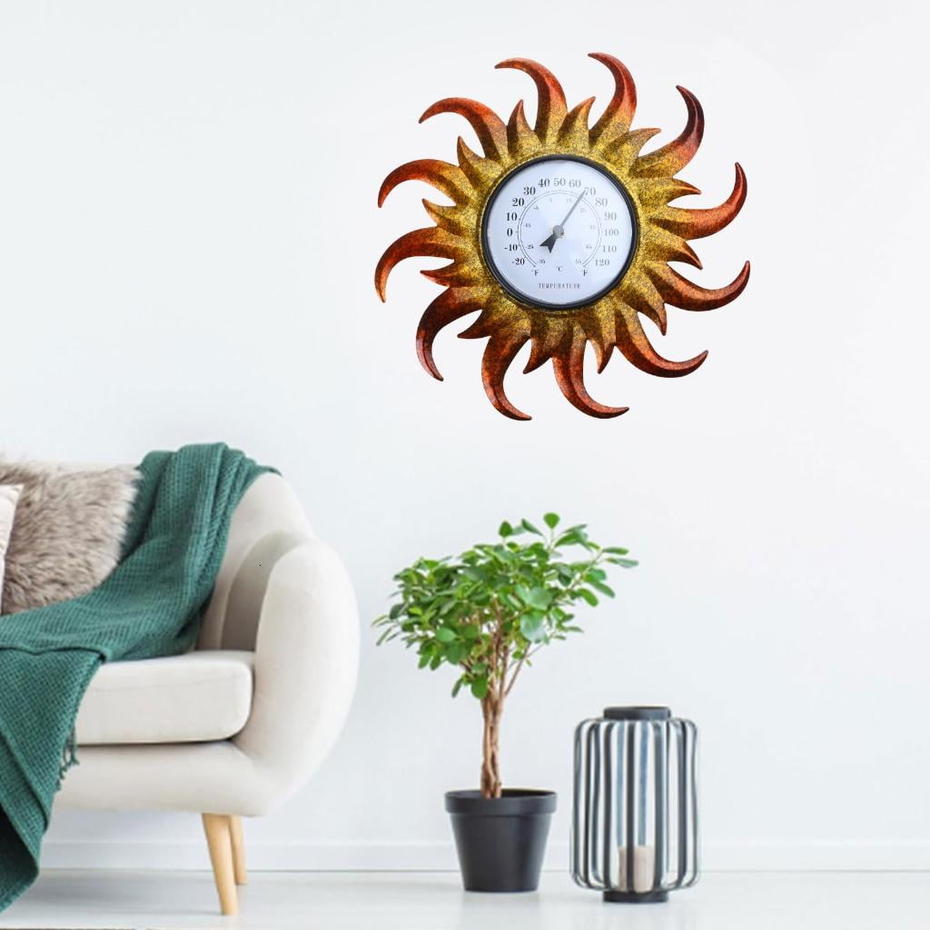 Wall Hangs Thermometer Indoor Outdoor Temperature Meter Garden House Garage