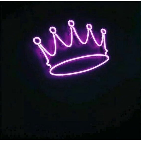 Queen Sense 14" Purple Crown Neon Sign Acrylic Man Cave Handmade Neon Light 114PUCR