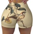 thumbnail image 2 of Haiem Vintage Bird No Front Seam Biker Shorts for Women Yoga Workout Gym Bike Shorts with Tummy Control Moisture-Wicking-XX-Large, 2 of 9