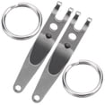 thumbnail image 1 of 2Pcs Outdoor Belt Clip Stainless Steel Suspension Pocket Clip Key Holder with Keychain, 1 of 14