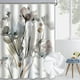 thumbnail image 4 of Cortina de ducha decorativa para baño, tela divisoria, impresión digital, cortina impermeable para baño con ganchos, sin perforaciones, 4 of 5