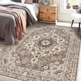 thumbnail image 4 of General Washable Oriental Area Rug - 5x8 Rugs for Living Room Soft Carpet for Bedroom Waterproof Floral Distressed Indoor Stain Resistant Non-Shedding Floor Carpets (Beige, 5x8), 4 of 11