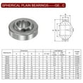 thumbnail image 2 of Uxcell 2pcs GE6C Spherical Plain Bearing 6mmx14mmx6mm Sealed Spherical Radial Ball Bearing, 2 of 5
