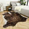 thumbnail image 5 of Easycozy Faux Cowhide Large Cow Print 5.2 x 6.2 Feet Thickened Elastic Rug for Bedroom, Living Room, Home Office, Western Decor, 5 of 7