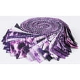 thumbnail image 3 of Soimoi 40Pcs Tie Dye Print Precut Fabrics Strips Roll Up 1.5x42inches Cotton Jelly Rolls For Quilting - Purple, 3 of 5