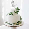 thumbnail image 4 of Mr & Mrs Wedding Cake Topper with Silver Base – Non-Edible Bride & Groom Decoration for Bridal Shower, Engagement & Wedding Party (RL 1 PC), 4 of 5
