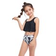thumbnail image 2 of Faithtur Family Matching Swimwear Mom and Daughter Patchwork Bra Ruffled Tops with Briefs Beachwear, 2 of 7