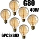 thumbnail image 1 of 6-Pack Vintage Edison G80 E27 40W Incandescent Bulbs Warm White 220V Light, 1 of 3