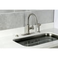 thumbnail image 4 of Kingston Brass KS2438RKX Webb Single-Handle Kitchen Faucet with Knurled Handle and Brass Side Sprayer, Brushed Nickel, 4 of 7