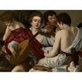 thumbnail image 3 of Caravaggio 18x15 Black Modern Framed Museum Art Print Titled - The Musicians (1597), 3 of 5