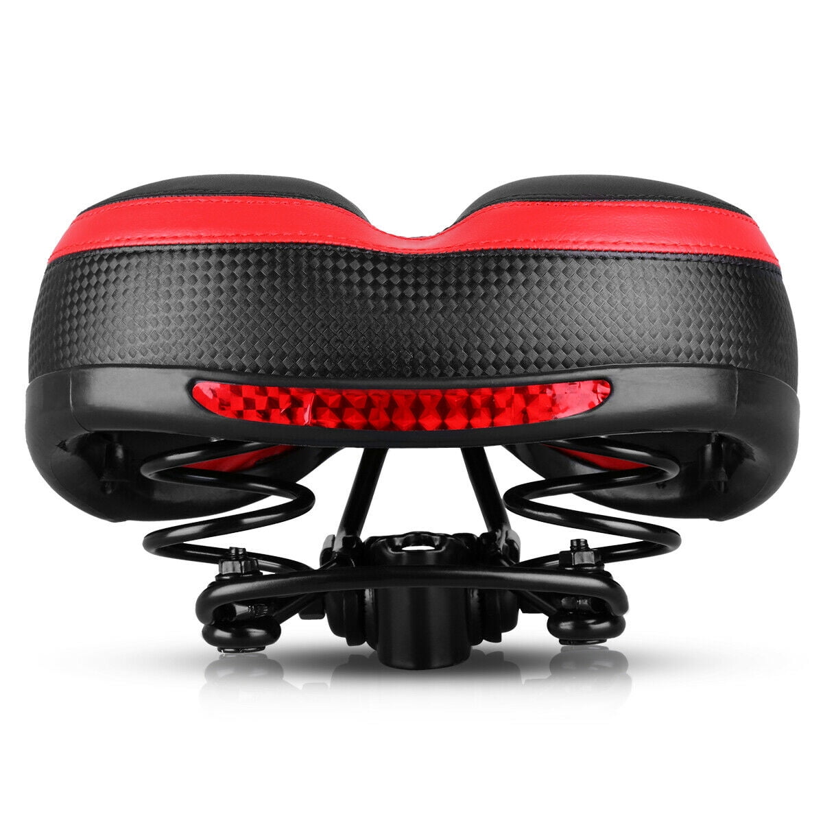 Breathable Bike Seat Large Reflective Shock Absorb Spring Bicycle