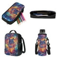 thumbnail image 2 of ZUXONGSY Painted Wolf Galaxy Print Backpack Set for Kids Teens 17 Inches Bookbag Casual Daypack 4 In 1 Schoolbag With Lunch Bag Pencil Bag and Water Bottle Holder Set for Boys Girls, 2 of 5