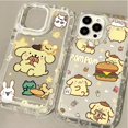 thumbnail image 2 of Saniro-funda protectora de silicona para iPhone, carcasa transparente con estampado de Pom Purin para iPhone 15, 14, 13, 12, 11 Pro Max, XR, XS, X, 8, 7, 6, 6S Plus, SE 2020, 2 of 5