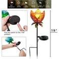 thumbnail image 6 of LINLIN Solar Flower Lights Outdoor Garden, 2 Pack Iron Solar Flowers Solar Garden Stake Lamps Waterproof Decorative Lights for Lawn, 6 of 8