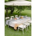 thumbnail image 3 of Outdoor Tablecloth with Umbrella Hole & Zipper, Grey Beach Coastal Rectangle Tablecloth 52x70 Inch, Summer Nautical Seaside Ocean Ombre Patio Table Cover Waterproof Table Cloth for Picnic/Party, 3 of 7