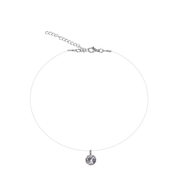 Collar con colgante de circonita cúbica YONGSHENG 8MM cadena de Hilo de pescar