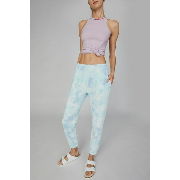 Bandier WSLY SEAFOAM/PERI/MARBLE Women's Ecosoft Classic Pocket Jogger 2X