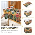thumbnail image 2 of Yayeee Collapsible Cube Storage Bin with Lid Fabric Closet Decorative Basket with Handles, Red Colorful Flowers with Dots, 2 of 7